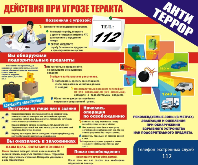 Памятка по антитеррору - действия при угрозе совершения террористического акта. Памятка по антитеррору - действия при угрозе совершения террористического акта.